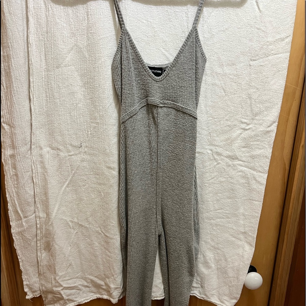 Pretty Little Thing, grey jumpsuit, never worn, size M